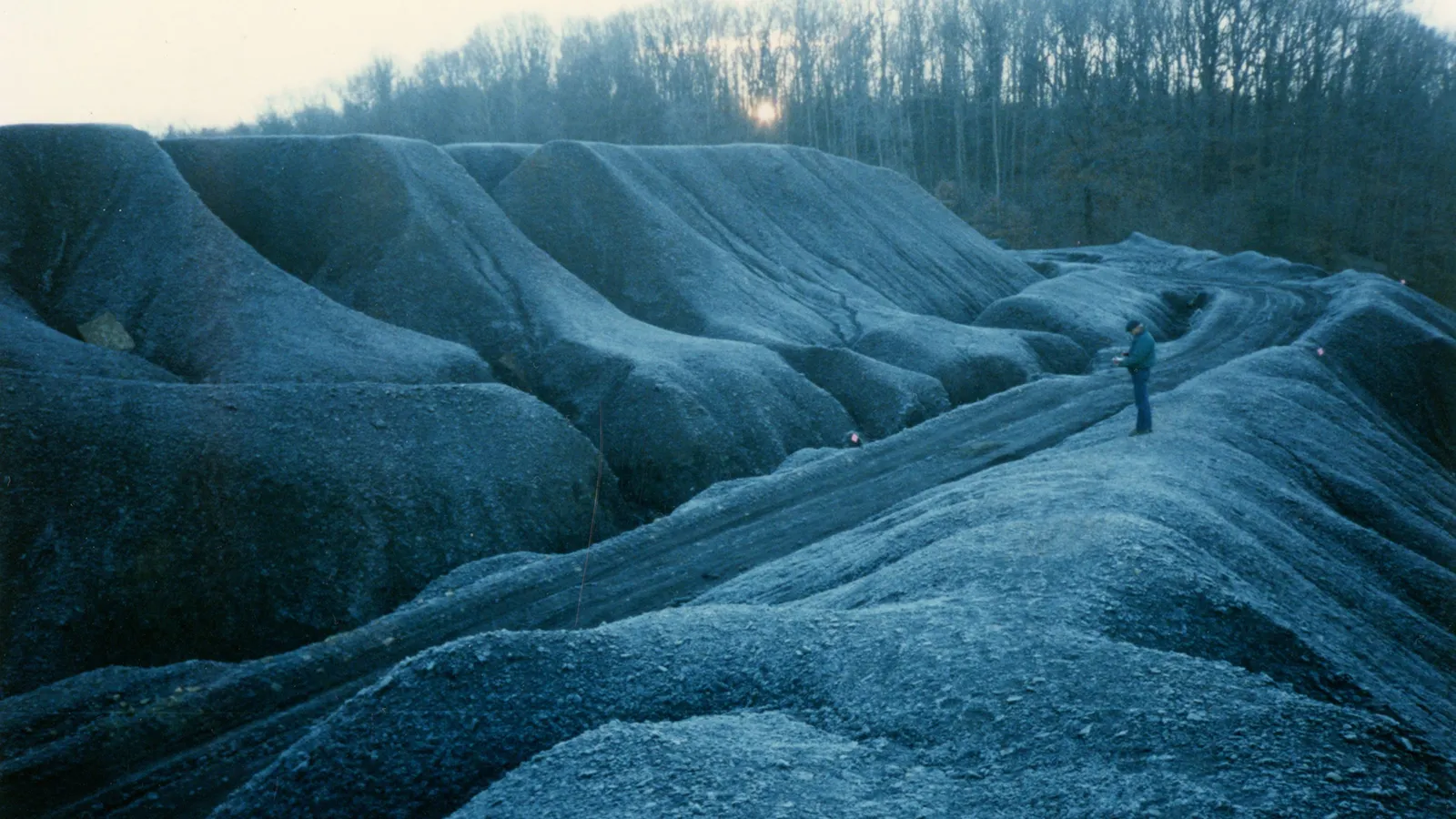 Rock Run, pre-reclamation. Bob Kerber (of the Forest Service) present