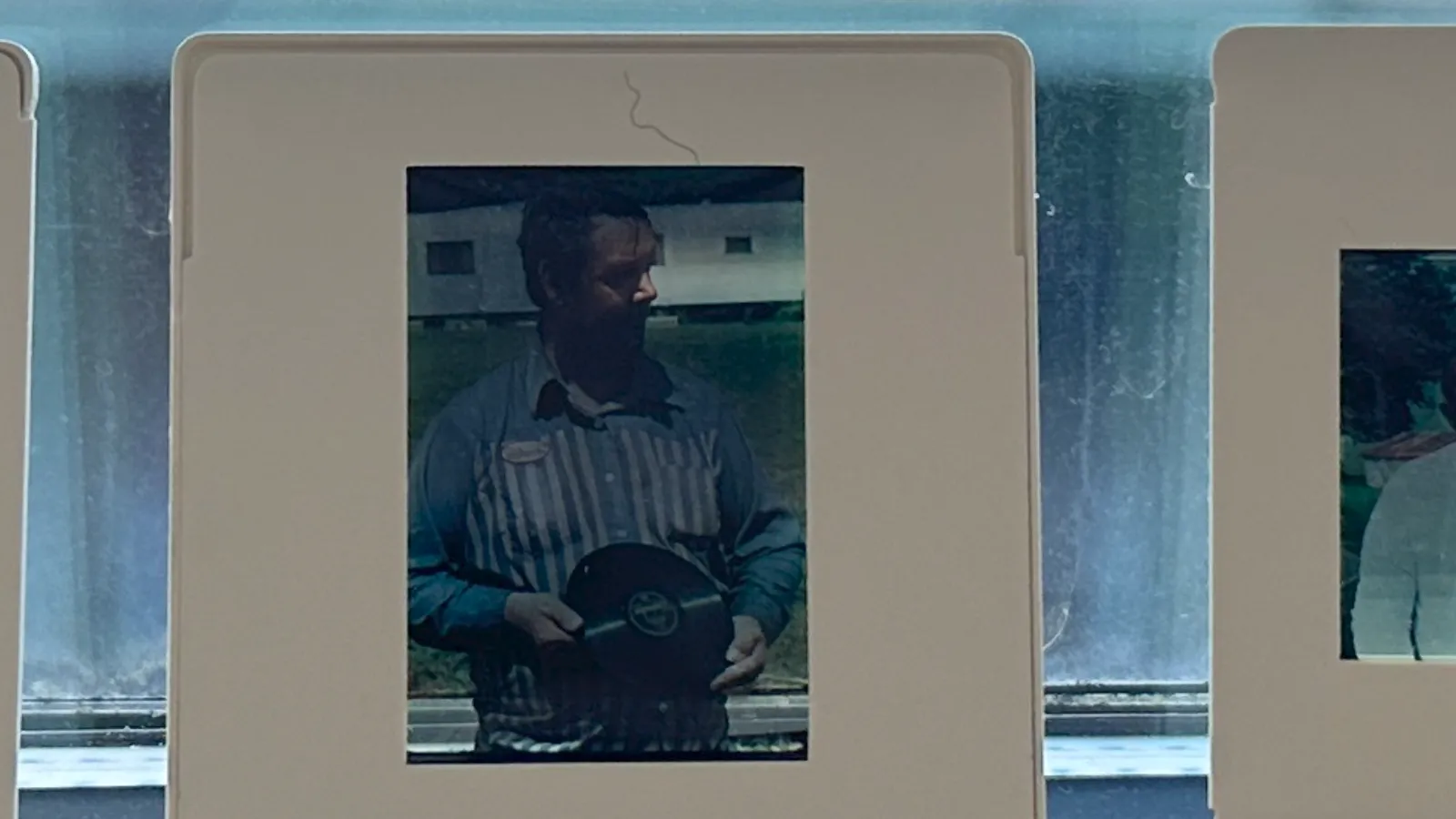 Closeup of slide on window sill