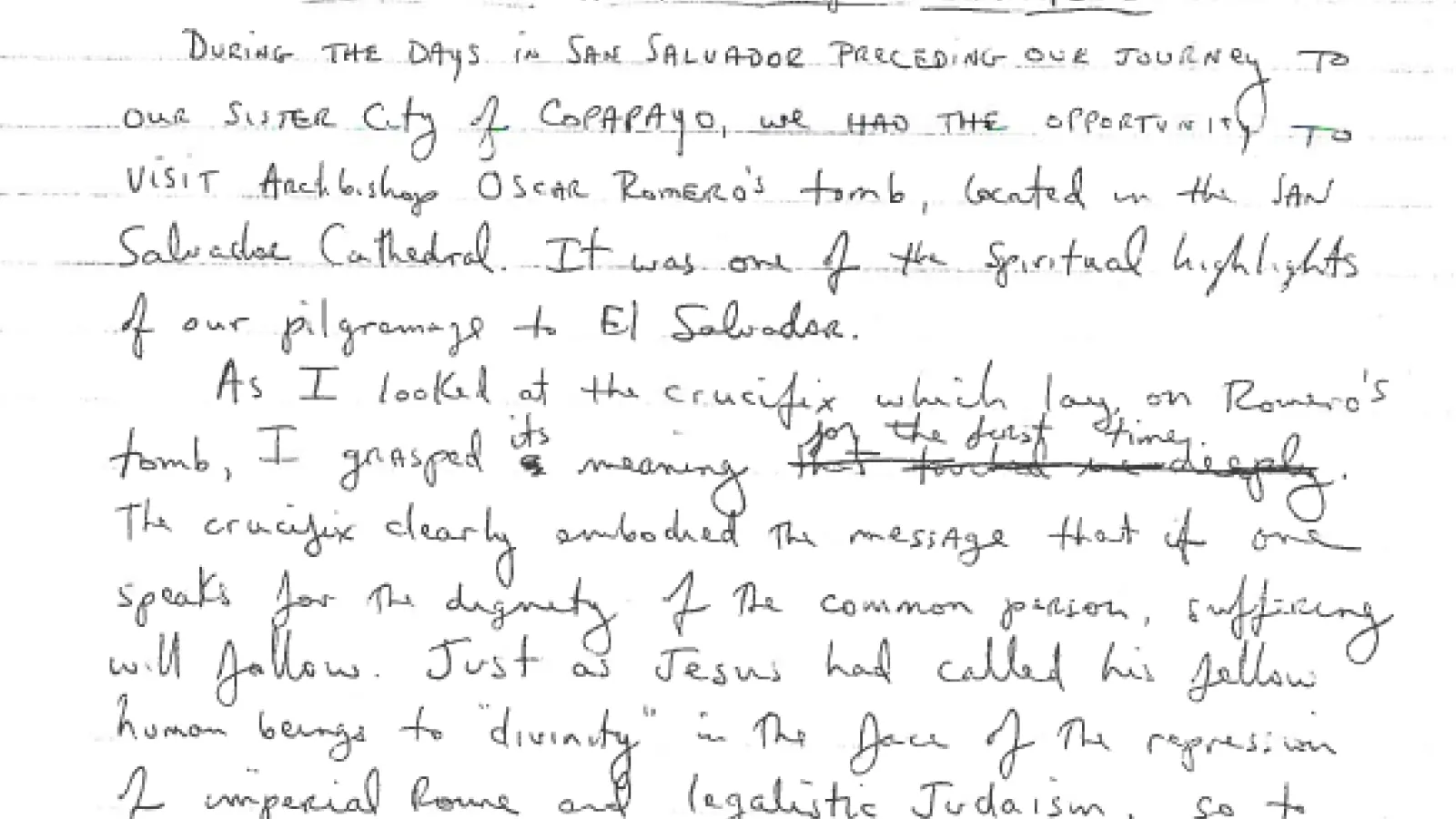 Reflections on Archbishop Romero's Tomb