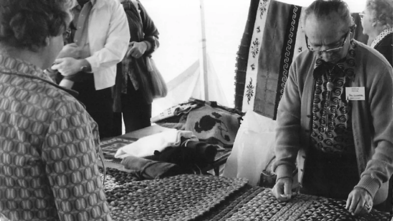 Rug weaver at the Western Ohio Folklife Festival in 1979